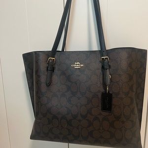COACH brown tote bag
